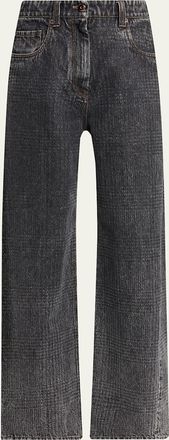 Brunello Cucinelli Wide-Leg Denim Trousers