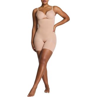 Spanx SPANXsculpt GoFigure High Waist Shaper Shorts in Chai at Nordstrom, Size X-Large