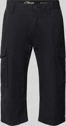 s.Oliver Black Label Relaxed Fit Cargoshorts aus Baumwoll-Mix in Black, Gr&ouml;&szlig;e 31