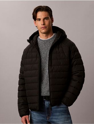 Calvin Klein Jeans Calvin Klein Mens Packable Lightweight Ripstop Puffer Jacket - Black - 2XL