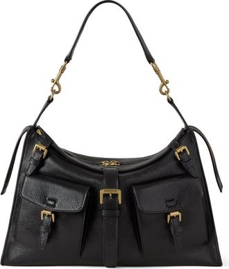 Mulberry Roxanne High Shine Leather Shoulder Bag in Black at Nordstrom