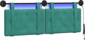 vidaXL Cabecero Colgante Con Luz Led Tuquesa Terciopelo Vidaxl