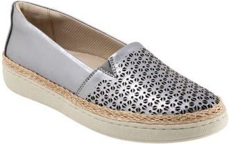 Trotters Accent Perf Espadrille Slip-On Sneaker in Pewter at Nordstrom, Size 10.5
