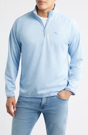 Tommy Bahama Palm Pro IslandZone Performance Half Zip Pullover in Blue Expanse at Nordstrom, Size 2Xlt