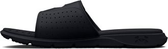 Under Armour Mens Ignite Pro Slide Sandal, Black/Black/White, 11.5 UK
