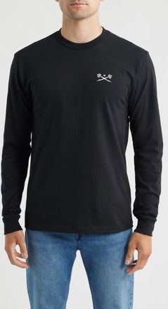 Dark Seas Go-To Embroidered Long Sleeve T-Shirt in Black at Nordstrom, Size Xx-Large