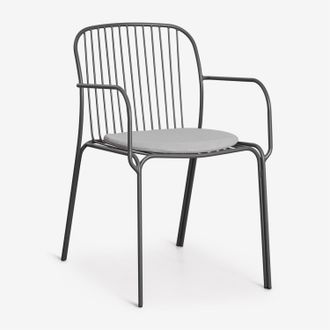 Sklum Silla De Jard&iacute;n Con Reposabrazos En Acero Anerina Sklum