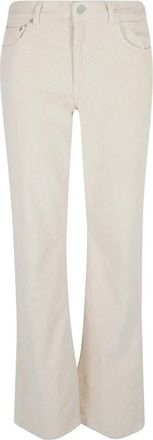 AG - Adriano Goldschmied Mid Rise Padua Jeans - Dames - Wijde Broeken - Wit - W26 - Katoen - Broeken