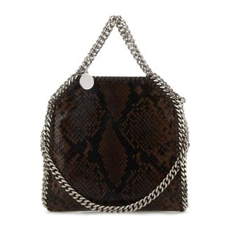 Stella McCartney Falabella Tiny Bag Eco Micely Snake Alter Mat - female - Stella McCartney - Handbags - Brown - ONE SIZE - Bags