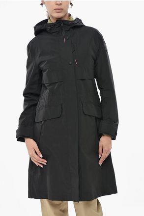 Woolrich Long Solid-Color Parka With Hidden Buttons size Xxl