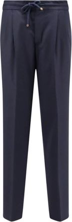 Brunello Cucinelli Mid-rise Tapered Trousers - male - Brunello Cucinelli - Slim-fit Trousers - Blue - 2XL - Trousers