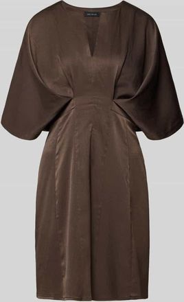 Copenhagen Muse Knielanges Kleid mit Viskose-Anteil Modell VIANNA in Dunkelbraun, Gr&ouml;&szlig;e XS