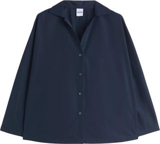 Aspesi Poplin Shirt - Dames - Overhemden - Blauw - 2XL - Katoen - Overhemden