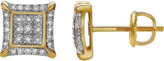 LuvMyJewelry Borrifar 10K Yellow Gold Diamond Unisex Earrings - 0.14 Cts at Nordstrom