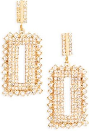 Tasha Pavé Crystal Rectangular Drop Earrings in Gold Crystal at Nordstrom Rack