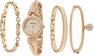 Anne Klein Mother Of Pearl Dial Rose Gold Bangle Ladies Watch Set 2238RGST