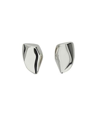 Bottega Veneta Silver Sculptural Stud Earrings
