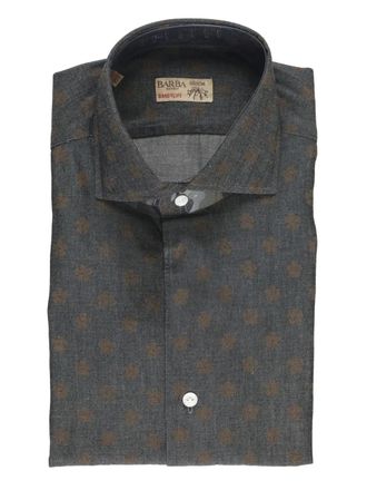 Barba floral-print shirt - Grey