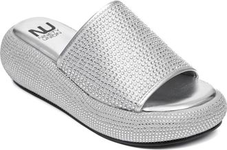Ninety Union Blingar Slide Sandal in Silver at Nordstrom Rack, Size 11