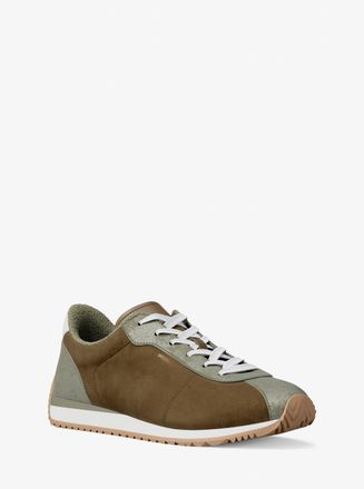 Michael Kors Rhodes Color-Block Suede Trainer