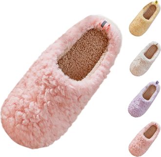 Generic Womens Fluffy Slippers Womens Soft House Slippers Cosy Memory Foam Sliders Slip On House Shoes Indoor Home Sliders Outdoor Casual Slides Comfort Fit G