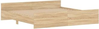 vidaXL Bed Frame without Mattress Sonoma Oak 200x200 cm Vidaxl