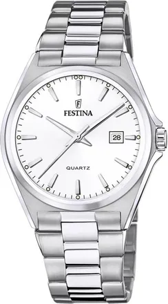 Festina Accessoires, unisex, Grijs, ONE Size, Rond Quartz Horloge