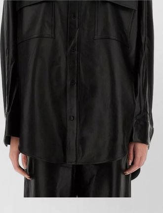 Michael Kors lamb leather oversized jacket