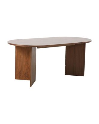 Deco Wood Mesa comedor ovalada chapa roble color avellana 180x90cm