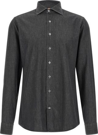 Borriello Overhemden, Heren, Grijs, 3Xl, Shirts