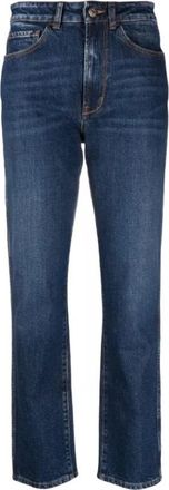 3x1 Claudia Mid-Rise Straight-Leg Jeans - Dames - Regular Fit Jeans - Blauw - W30 - Katoen - Jeans