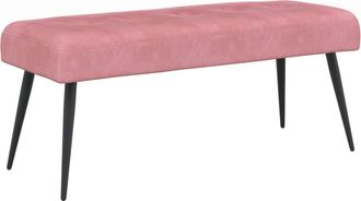 vidaXL Banco Con Tapicer&iacute;a Con Botones Rosa 80 X 40 X 46 Cm Terciopelo Vidaxl