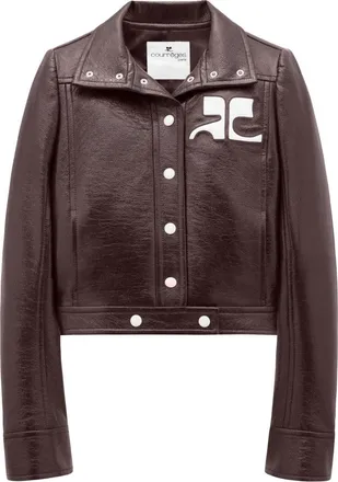 Courr&egrave;ges Reedition Vinyl Jacket - Dames - Zomerjassen - Bruin - XS - Katoen - Jassen