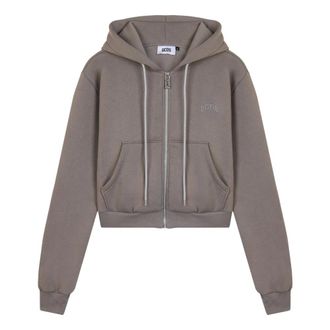 GCDS Gcds, Hoodies & sweatvesten, Dames, Grijs, XS, Zip-through Hoodie