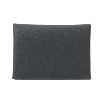 Herm&egrave;s Black Epsom Leather Coin Purse/Coin Case (Pre-Owned)