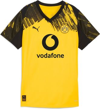 Puma Fussballtrikot PUMA BVB HOME JERSEY REPLICA W WITH SPONSOR, Damen, Gr. XL, faster gelb, puma schwarz, Web, Obermaterial: 100% Polyester, regular fit, 