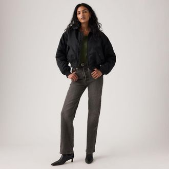 Levi's Ribcage Full Length Jeans - Womens - 24X32 - Black