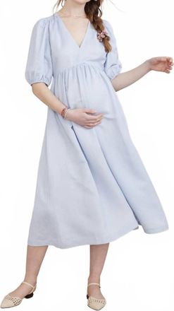 Hatch The Nikki Maternity Dress In Breeze Blue