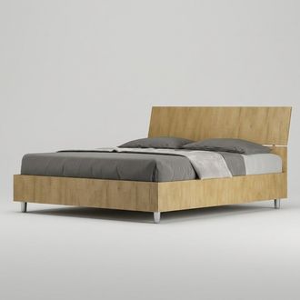 Les Tendances Cama Matrimonial 160x190cm Sin Somier Con Cabecera Inclinada Demas - Natural