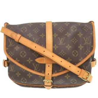 Louis Vuitton Pre-owned Cross Body Bags, female, Brown, Size: ONE SIZE Pre-owned Vintage Canvas Cross Body Bag