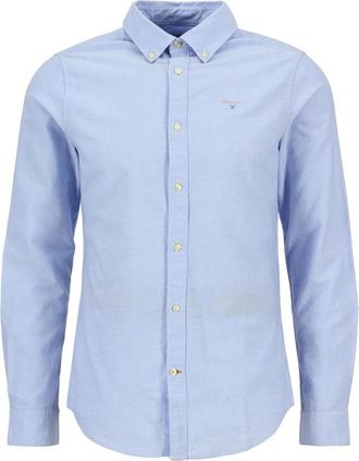 Barbour Oxtown Tailored Shirt - Heren - Zakelijke Overhemden - Blauw - M - Katoen - Overhemden