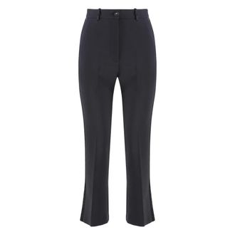 Elisabetta Franchi Cropped Broeken - Dames - Vrijetijds broeken - Zwart - L - Polyester - Broeken