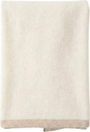 Fedeli Open Bicolore Sjaal - Heren - Wintersjaals - Wit - ONE Size - Kasjmier - Accessoires