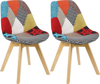 Woltu Lot De 2 Chaises De Salle &Agrave; Manger Woltu, Chaise De Cuisine, Pied En Bois, Style Nordique, Multicolore