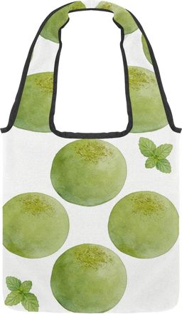 Generic Matcha Mochi Reversible Canvas Shoulder Tote - Double-Sided Print, 12oz Cotton, 27cm Drop, Fold-Flat Bag for Travel, Shopping, Street Outings