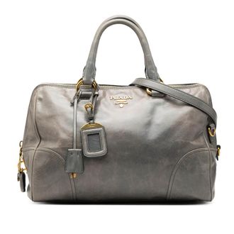 Prada Pre-owned Prada Vitello Shine Bauletto Satchel Ladies FNM686D03NRV28SB