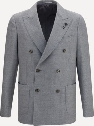 Lardini Double-breasted wool-blend Jacket Male 54