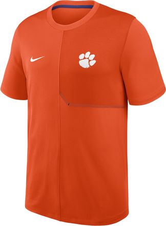 Nike Clemson Sideline Coach Nike Mens Dri-FIT College Top in Orange | 03B208FBCLN-GQK