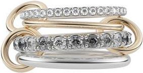 Spinelli Kilcollin Arla Linked Diamond Rings in Ss/yellow Gold/diamond at Nordstrom, Size 7.5
