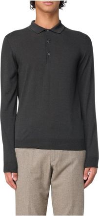 K-Way Polo Shirts, male, Gray, L, Long Sleeve Polo Shirt